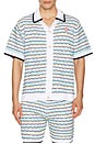 view 1 of 5 Tuck Stitch Short Sleeve Shirt in Multi
