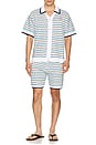 view 3 of 5 Tuck Stitch Short Sleeve Shirt in Multi