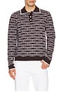 view 1 of 5 Wordmark Long Sleeve Polo in Dark Brown