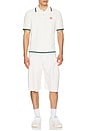 view 3 of 5 Boucle Short Sleeve Polo in White