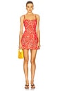 view 1 of 3 Claudine Mini Dress in Classic Paisley Orange