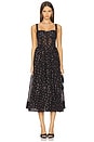 view 1 of 3 Pheobe Midi Dress in Stamped Dot Black