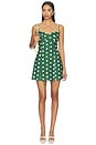 view 1 of 3 MINIVESTIDO CHERRY in Polka Dot Green
