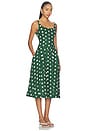 view 2 of 3 ROBE MI-LONGUE REGIO in Polka Dot Green