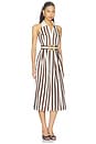 view 2 of 4 Quentin Midi Dress in Brown Ivory Stripe