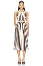 view 4 of 4 Quentin Midi Dress in Brown Ivory Stripe