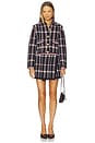 view 4 of 4 Delilah Cardigan in Navy Plaid
