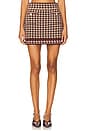 view 1 of 6 Lynne Mini Skirt in Houndstooth Multi Taupe
