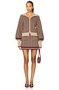 view 5 of 6 Lynne Mini Skirt in Houndstooth Multi Taupe