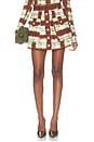 view 1 of 6 JUPE FATIMA in Painted Plaid Brown
