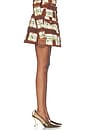 view 4 of 6 JUPE FATIMA in Painted Plaid Brown
