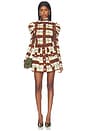 view 6 of 6 JUPE FATIMA in Painted Plaid Brown