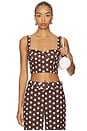 view 1 of 4 Claudine Top in Joelle Dot Brown