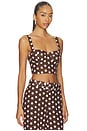view 2 of 4 Claudine Top in Joelle Dot Brown
