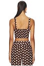 view 3 of 4 Claudine Top in Joelle Dot Brown