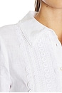 view 5 of 5 Ideal Shirt in Lace Inserts White