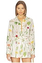 view 1 of 4 CHEMISE À MANCHES LONGUES RELAXED in Flora Trail Ivory