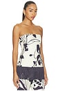 view 2 of 4 Benita Strapless Top in Botanic Ivory