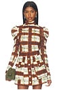 view 1 of 4 Chira Top in Painted Plaid Brown