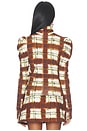 view 4 of 4 Chira Top in Painted Plaid Brown