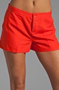 view 4 of 6 Linen Cotton Solid Linen Short in Solar Red