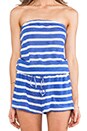 view 5 of 5 Striped Romper in Dazzling Blue