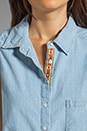 view 4 of 4 Chambray Sleeveless Tie-Front Shirt in Chambray Multi