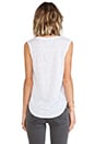view 3 of 4 Seamed Sleeveless Tee in White