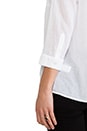 view 6 of 6 3/4 Sleeve Voile Button Down in White