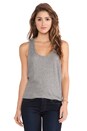 view 1 of 4 Double Banded Tank in Heather Grey