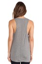 view 3 of 4 Double Banded Tank in Heather Grey