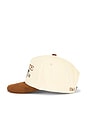 view 3 of 3 The Suede Athletic Club Snapback Hat in Brown & Cream