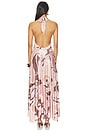 view 3 of 3 Lalique Halter Dress in Deco Mocha