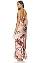 view 3 of 3 ROBE MAXI SANS BRETELLES DUCHESS in Deco Mocha