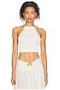 view 1 of 4 Spice Ruched Top in Pearl