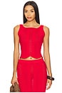view 1 of 4 Arc Knit Top in Cherry