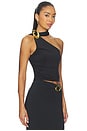 view 2 of 4 Cosmos Halo One Shoulder Top in Black