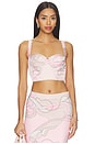 view 1 of 4 Astrid Bustier Top in Deco Pink