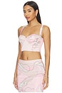 view 2 of 4 Astrid Bustier Top in Deco Pink