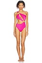 view 1 of 5 Orbit Orchid Cut Out One Piece Swimsuit in Fuchsia