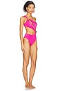 view 2 of 5 Orbit Orchid Cut Out One Piece Swimsuit in Fuchsia