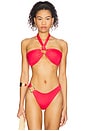 view 1 of 4 Locket Bandeau Bikini Top in Cherry