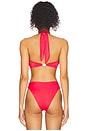 view 3 of 4 Locket Bandeau Bikini Top in Cherry