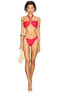 view 4 of 4 Locket Bandeau Bikini Top in Cherry