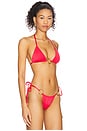 view 2 of 4 Isle Hoop Halter Bikini Top in Cherry