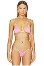 view 1 of 5 Luma Triangle Bikini Top in Dahlia