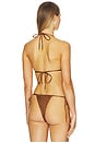 view 3 of 4 Isle Hoop Triangle Bikini Top in Mocha