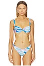 view 1 of 4 Ariel Ruched Bikini Top in Dolce Blue