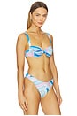 view 2 of 4 Ariel Ruched Bikini Top in Dolce Blue