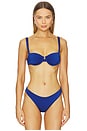 view 1 of 4 Ariel Ruched Bikini Top in Navy